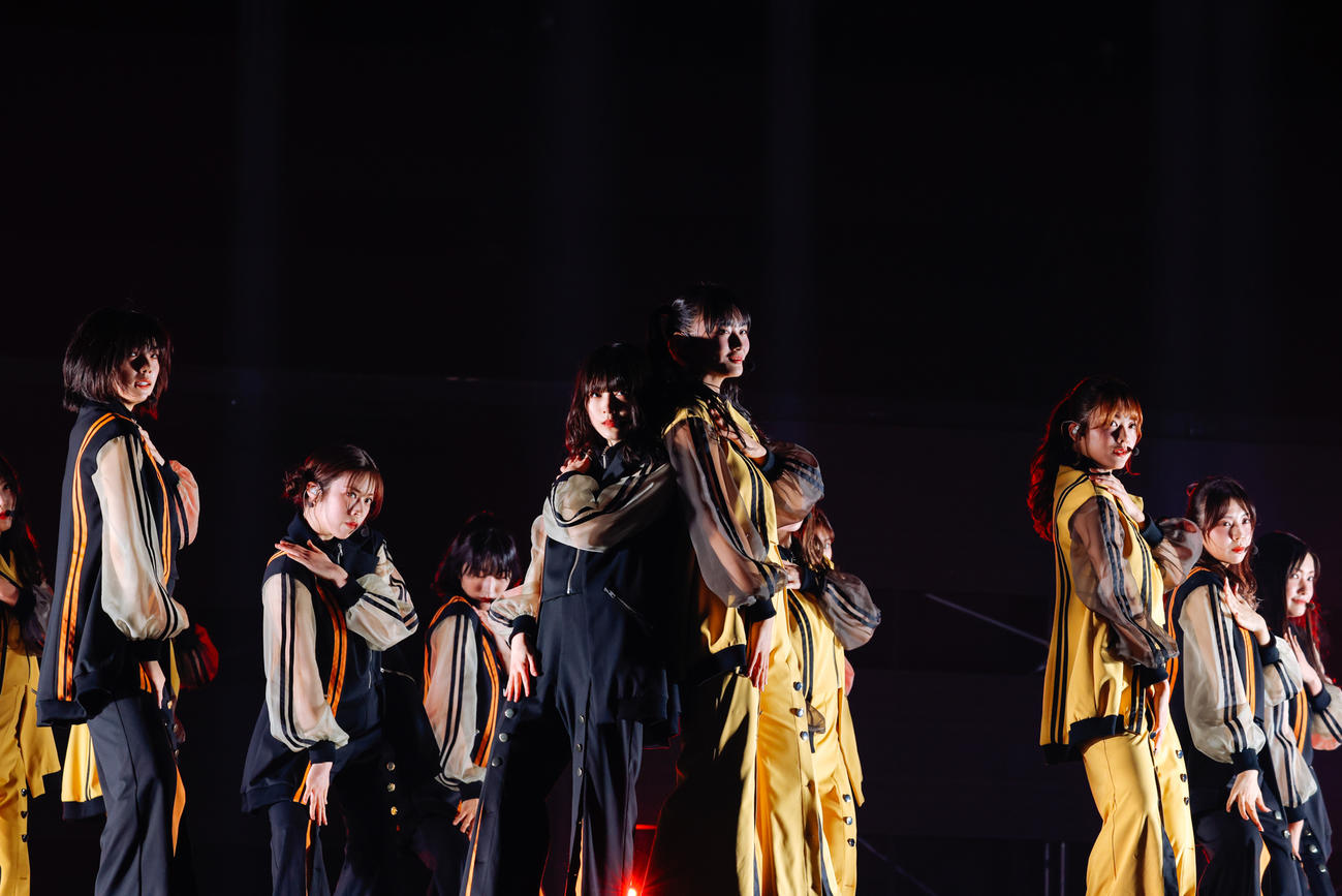 全国ツアーの千秋楽公演でパフォーマンスする櫻坂46（撮影・上山陽介氏）