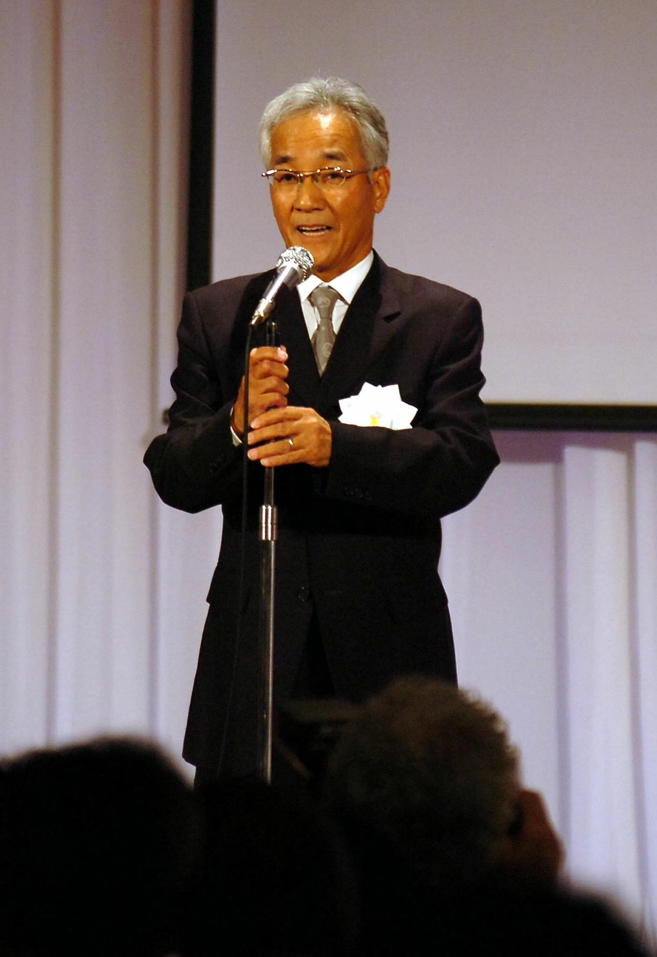 07年6月「横山ノックを天国へ送る会」ノックさんの思い出を語る上岡龍太郎さん