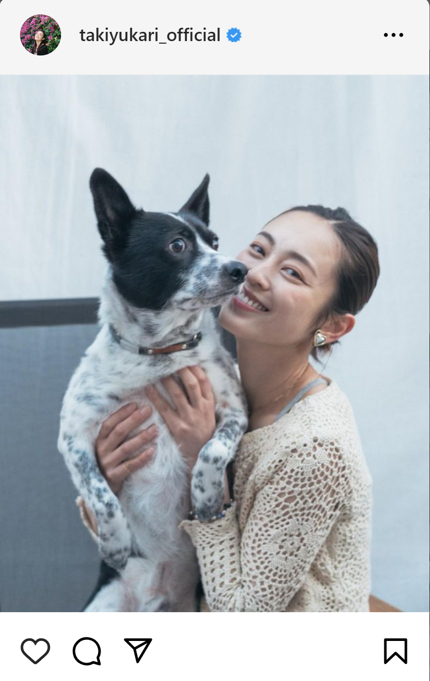 滝裕可里のインスタグラムから