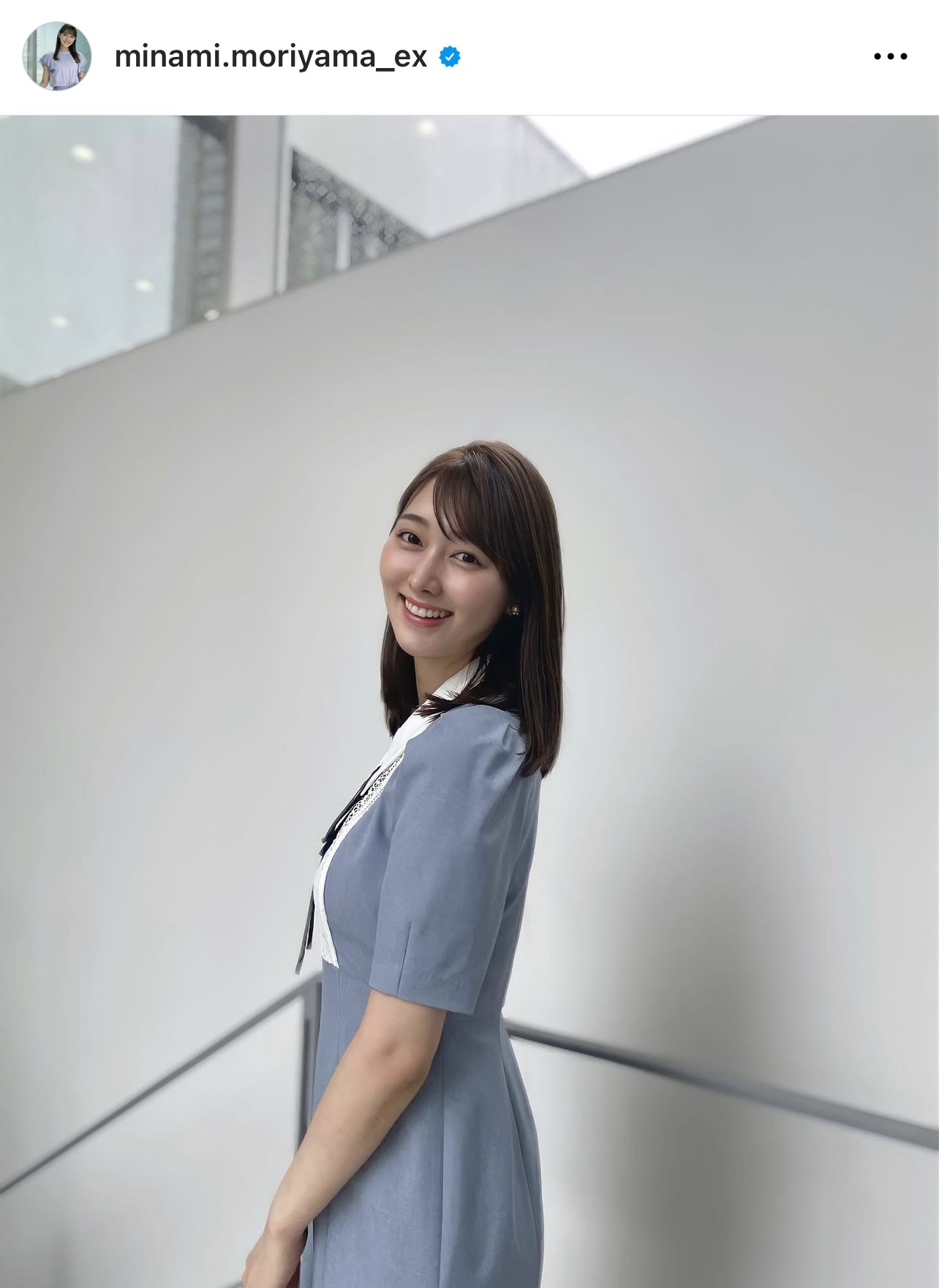 肩の下まで伸びていた髪の毛を切った森山みなみアナウンサー（森山みなみアナウンサーのインスタグラムから）