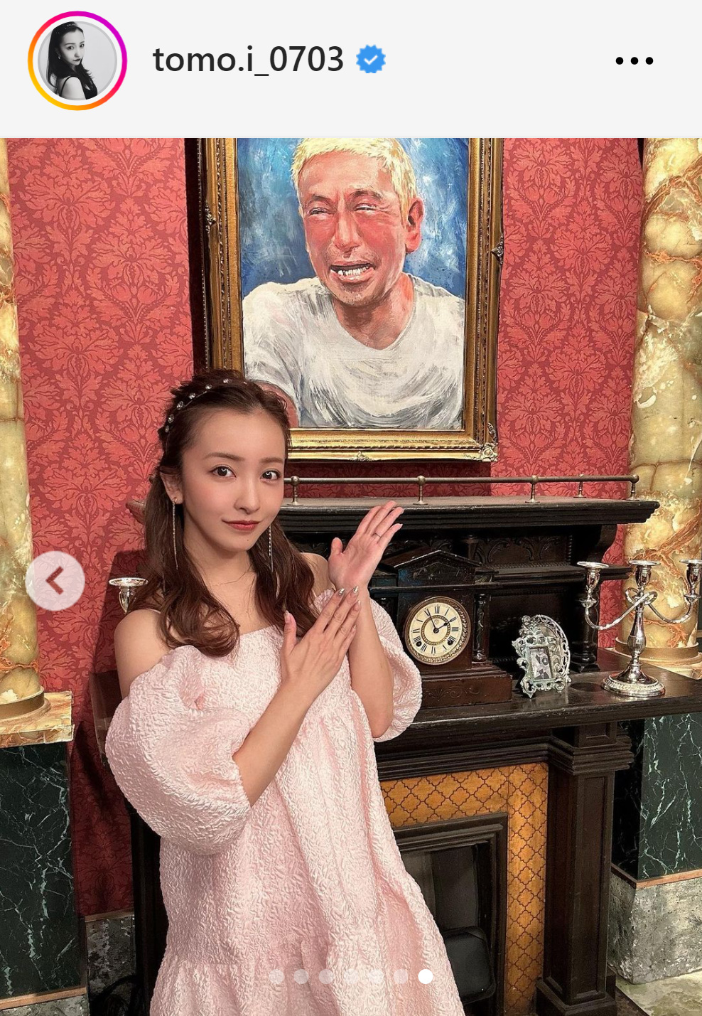 フジテレビ系「人志松本の酒のツマミになる話」出演を告知する板野友美（板野友美のインスタグラムから）