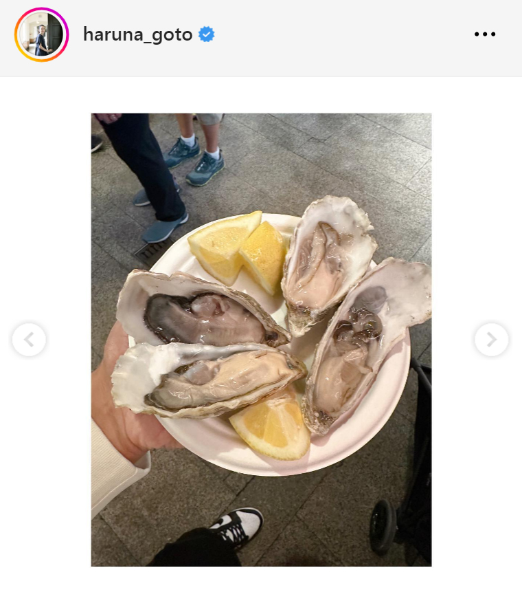 後藤晴菜アナのインスタグラムから