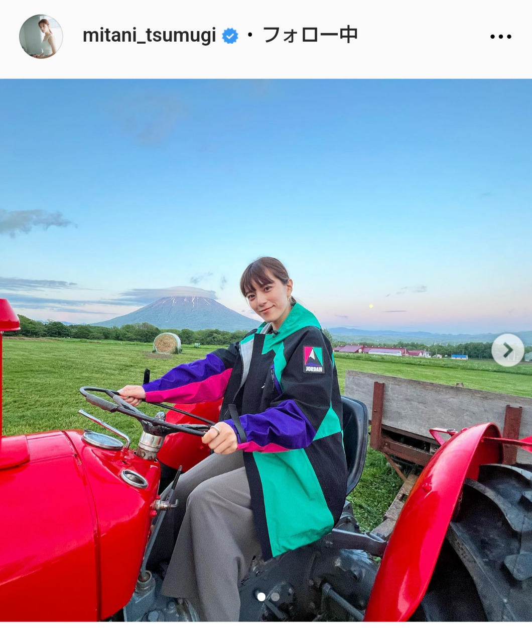 三谷紬アナのインスタグラムから