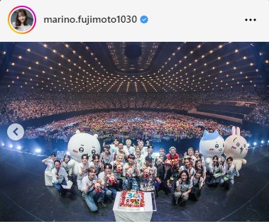 藤本万梨乃アナウンサーのインスタグラムから