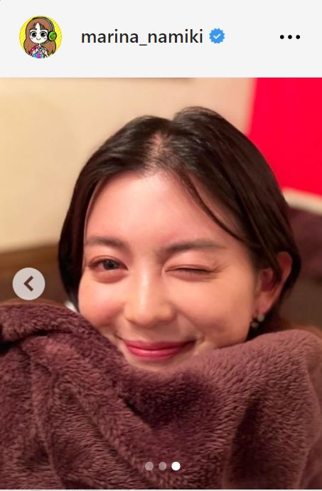 並木万里菜アナのインスタグラムから