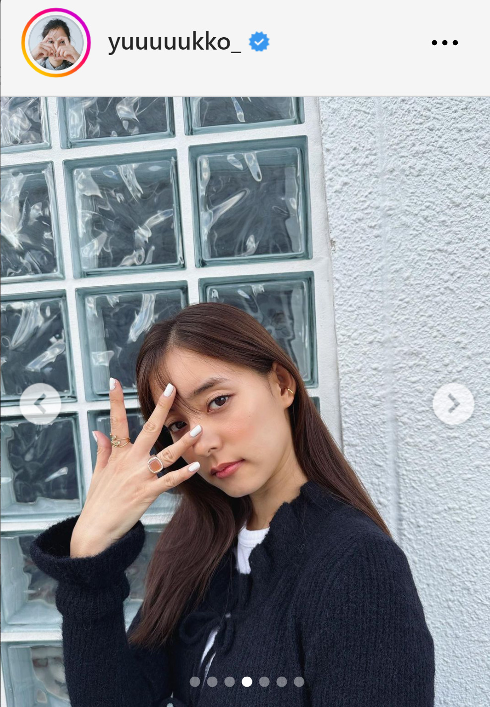 新木優子のインスタグラムから