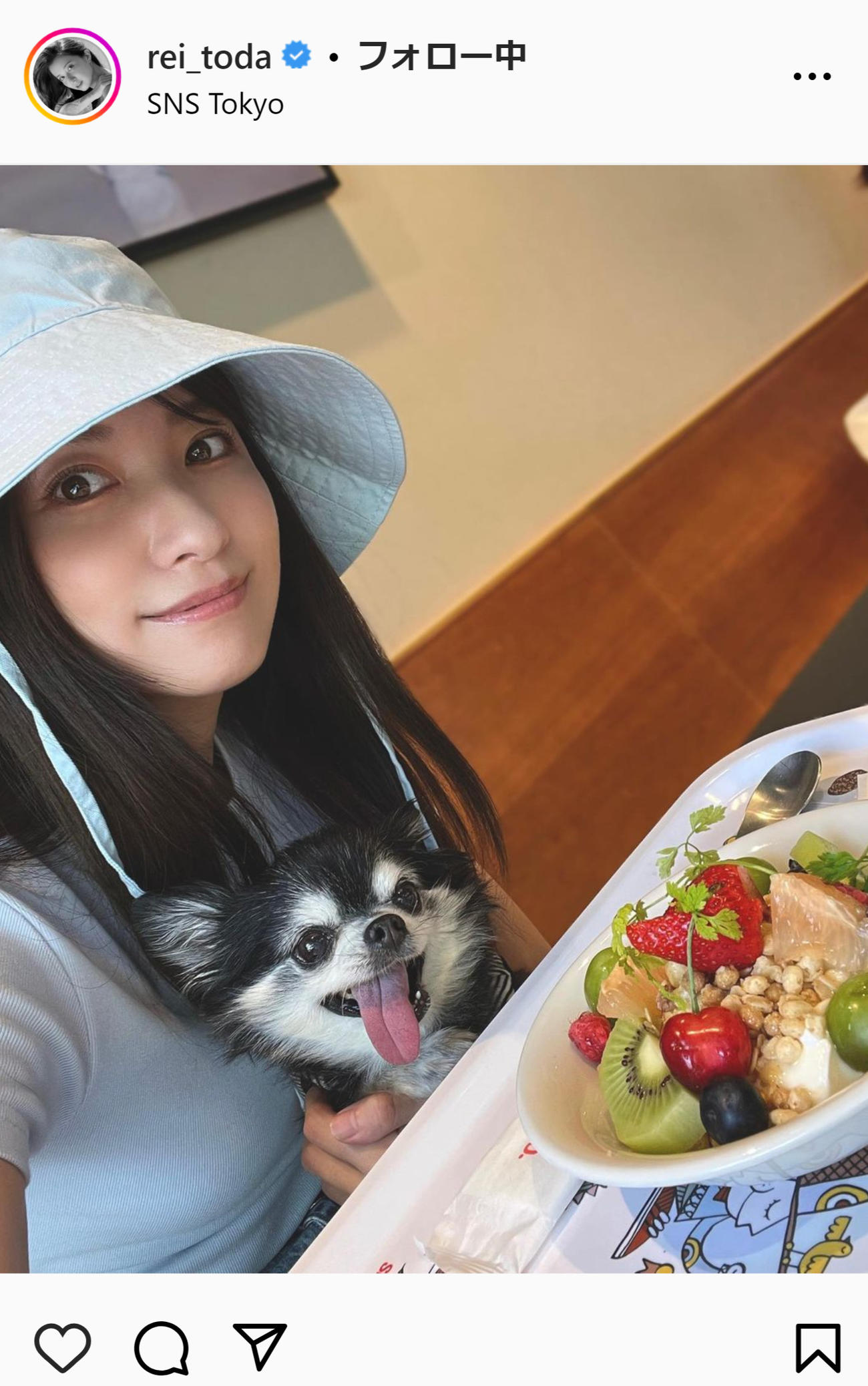 戸田れいのインスタグラムから