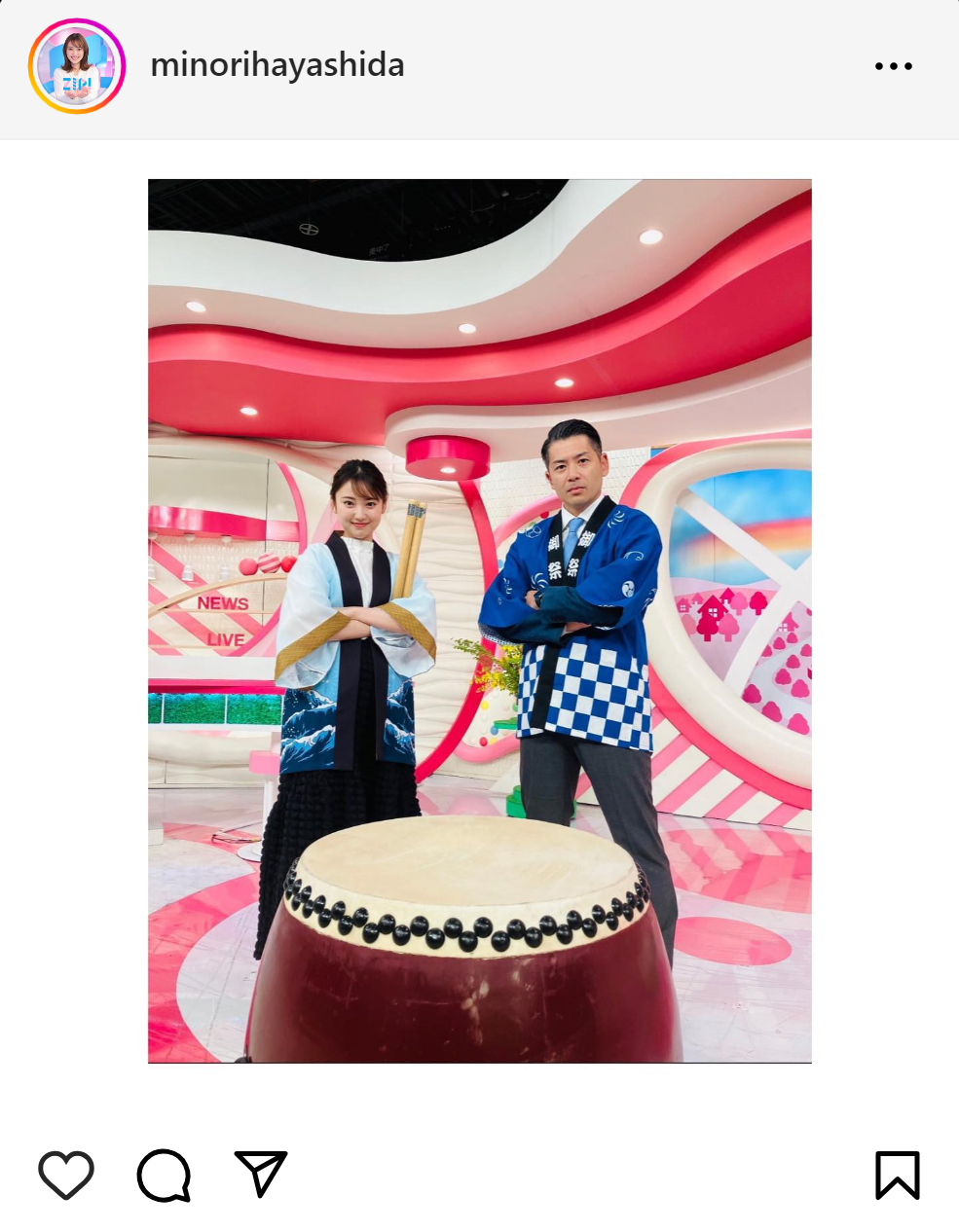林田美学アナのインスタグラムから