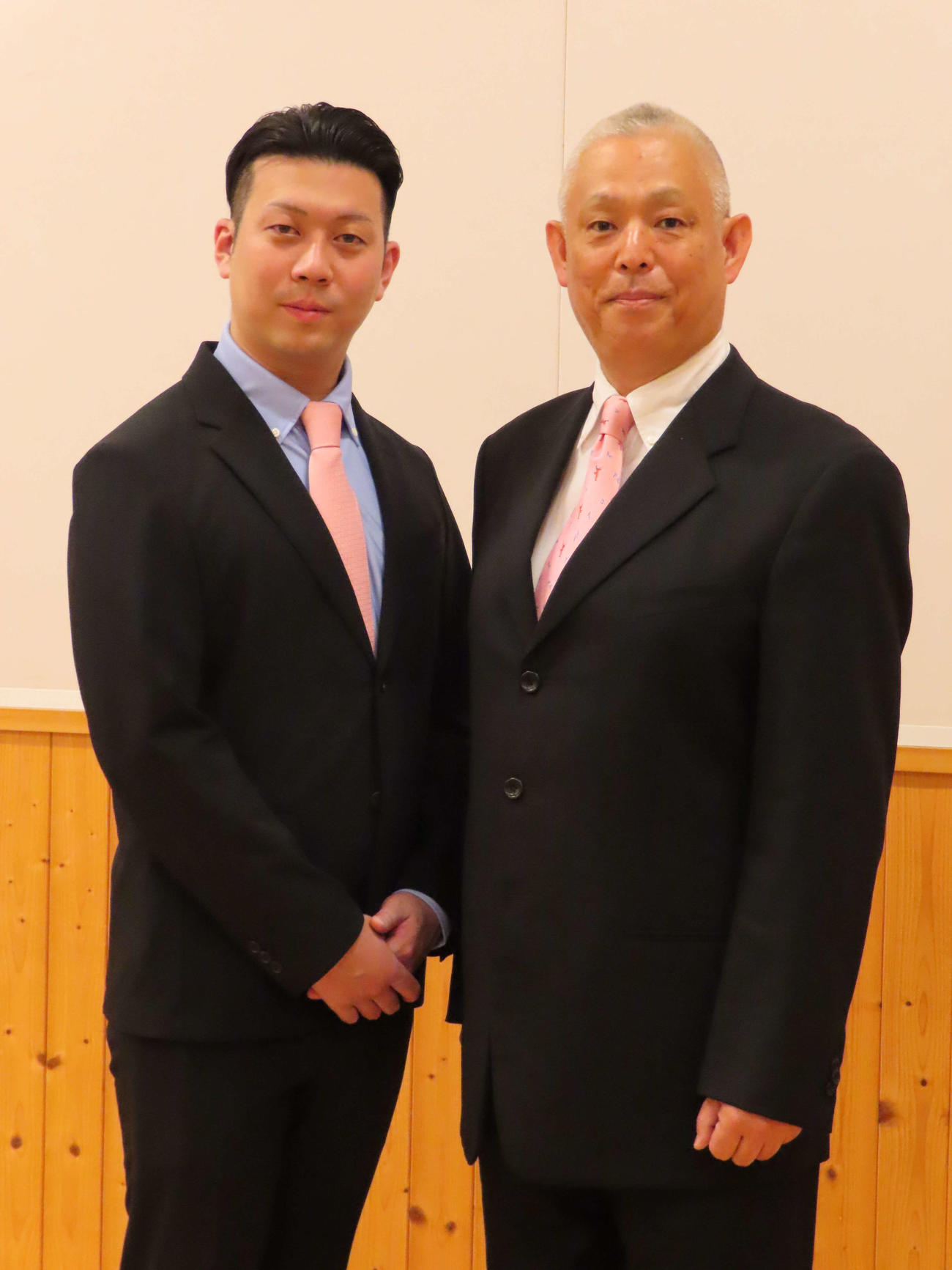 「神霊矢口渡」の取材会に出席した中村児太郎（左）と市川男女蔵