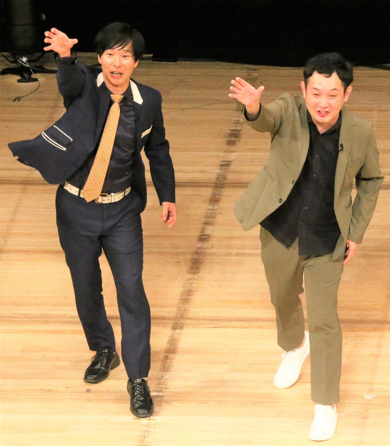 「THE SECOND LIVE～同争会～」に出演するマシンガンズの滝沢秀一（左）と西堀亮