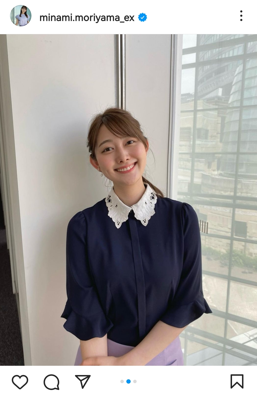 森山みなみアナのインスタグラムから