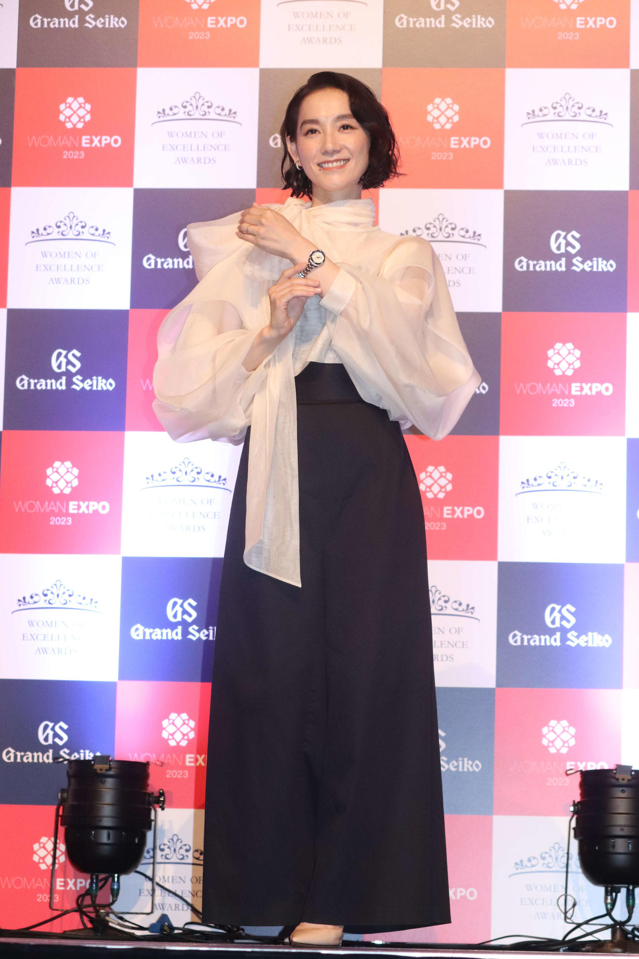 「Women of Excellence Awards」授賞式に登壇し篠原ともえ（撮影・加藤理沙）