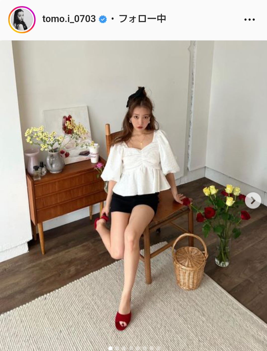 板野友美のインスタグラムから