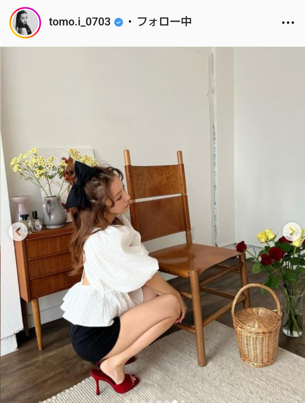 板野友美のインスタグラムから