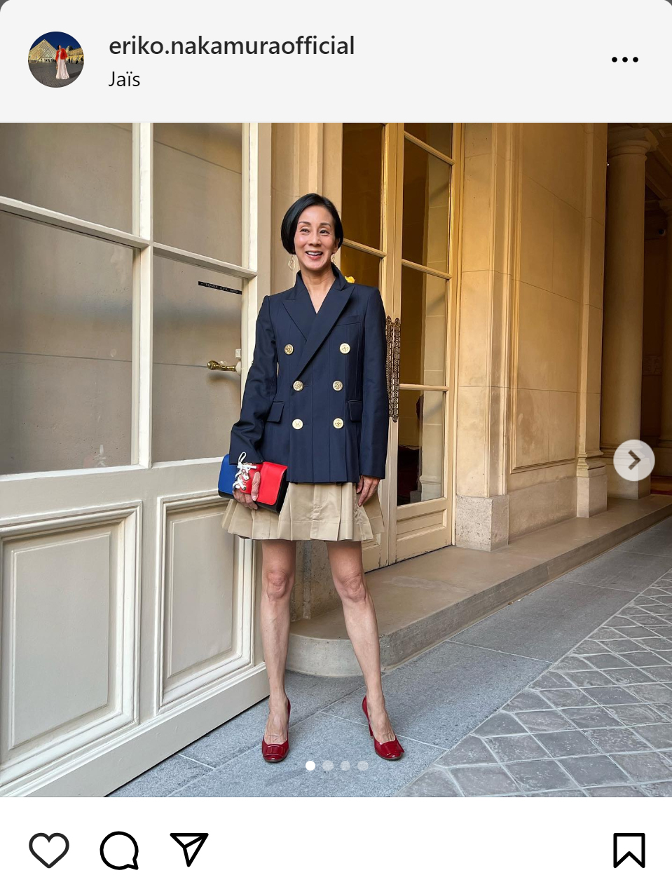 中村江里子のインスタグラムから
