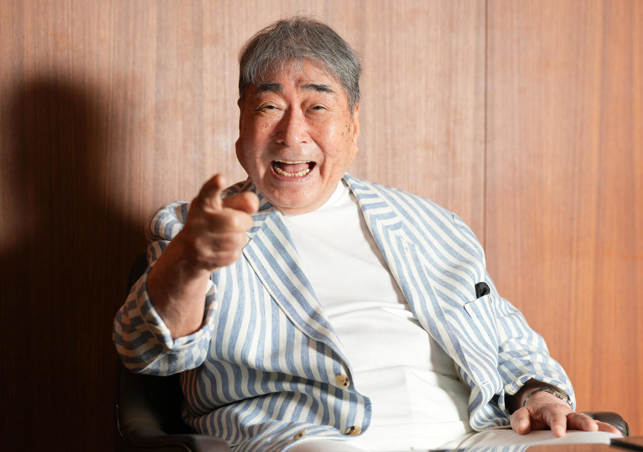長生きの秘訣を笑顔で語った毒蝮三太夫（2023年5月22日撮影）