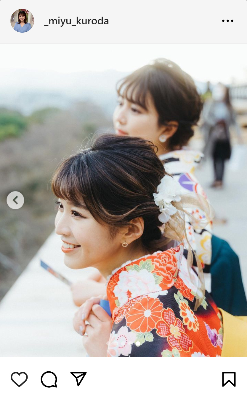 黒田みゆアナのインスタグラムから