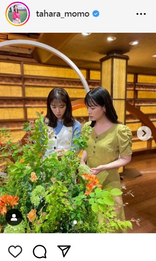 田原萌々アナウンサーのインスタグラムから