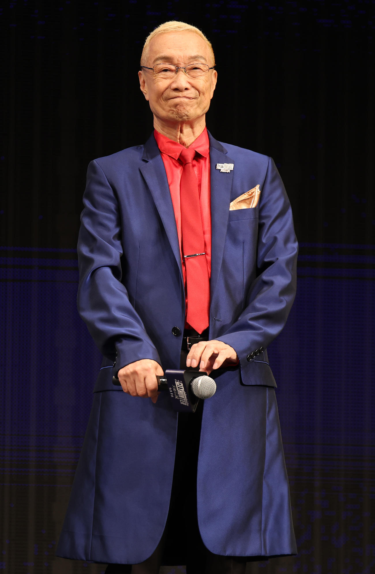 「劇場版シティーハンター　天使の涙」プレス発表イベントに登場した神谷明（撮影・野上伸悟）