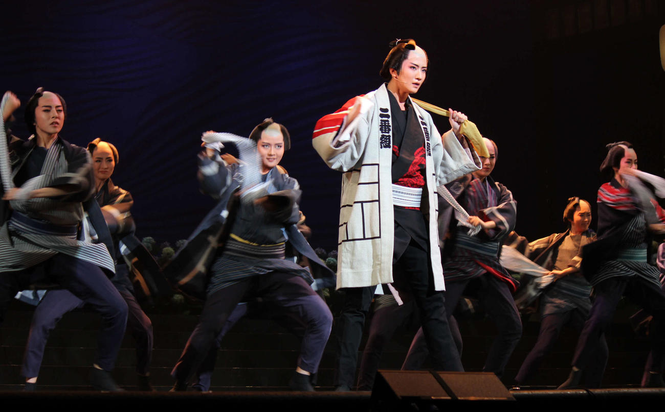 バウ初主演作に臨んだ礼華はる（撮影・村上久美子）