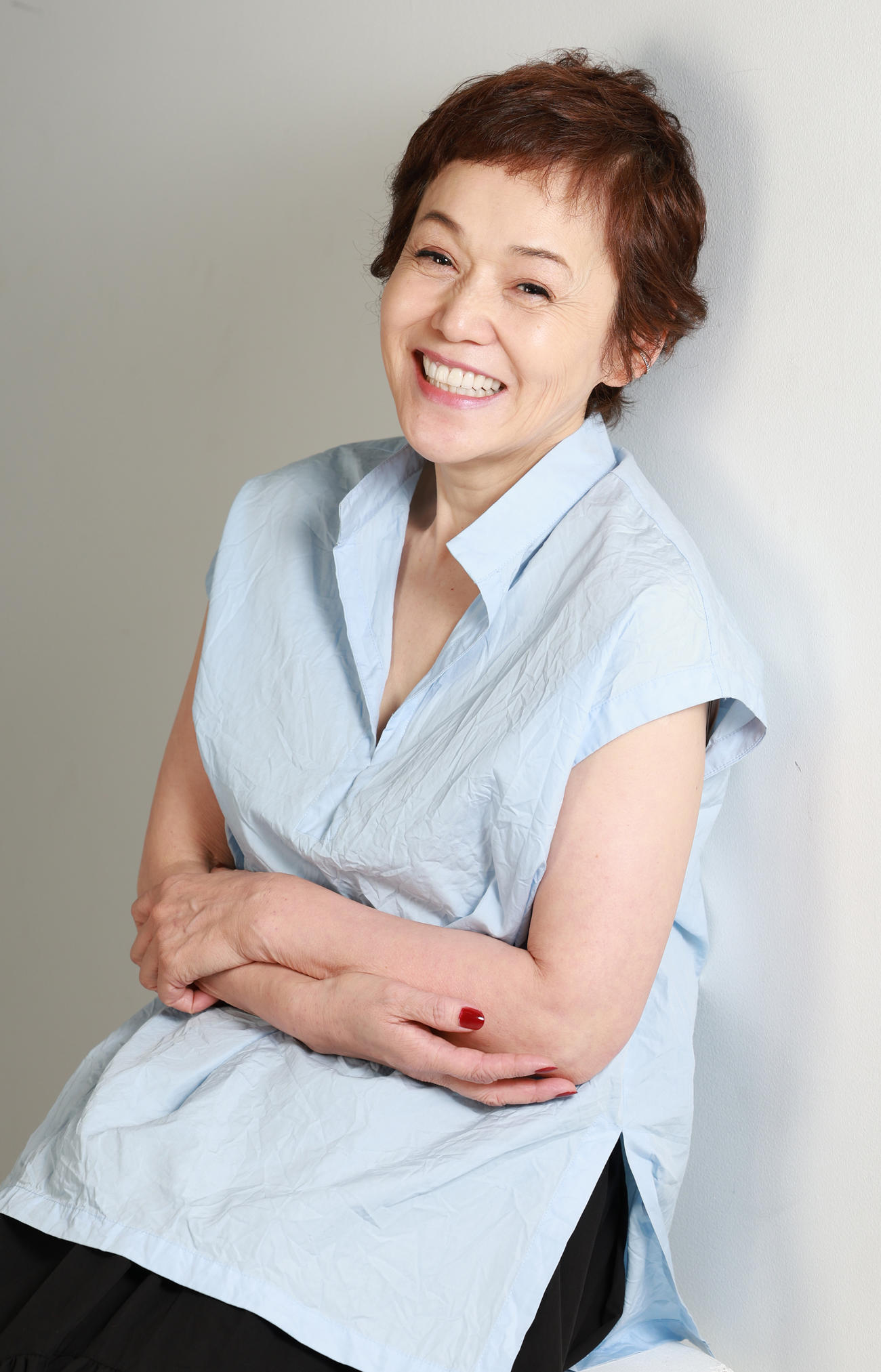 変わらぬ笑顔で舞台について語る大竹しのぶ（撮影・中島郁夫）