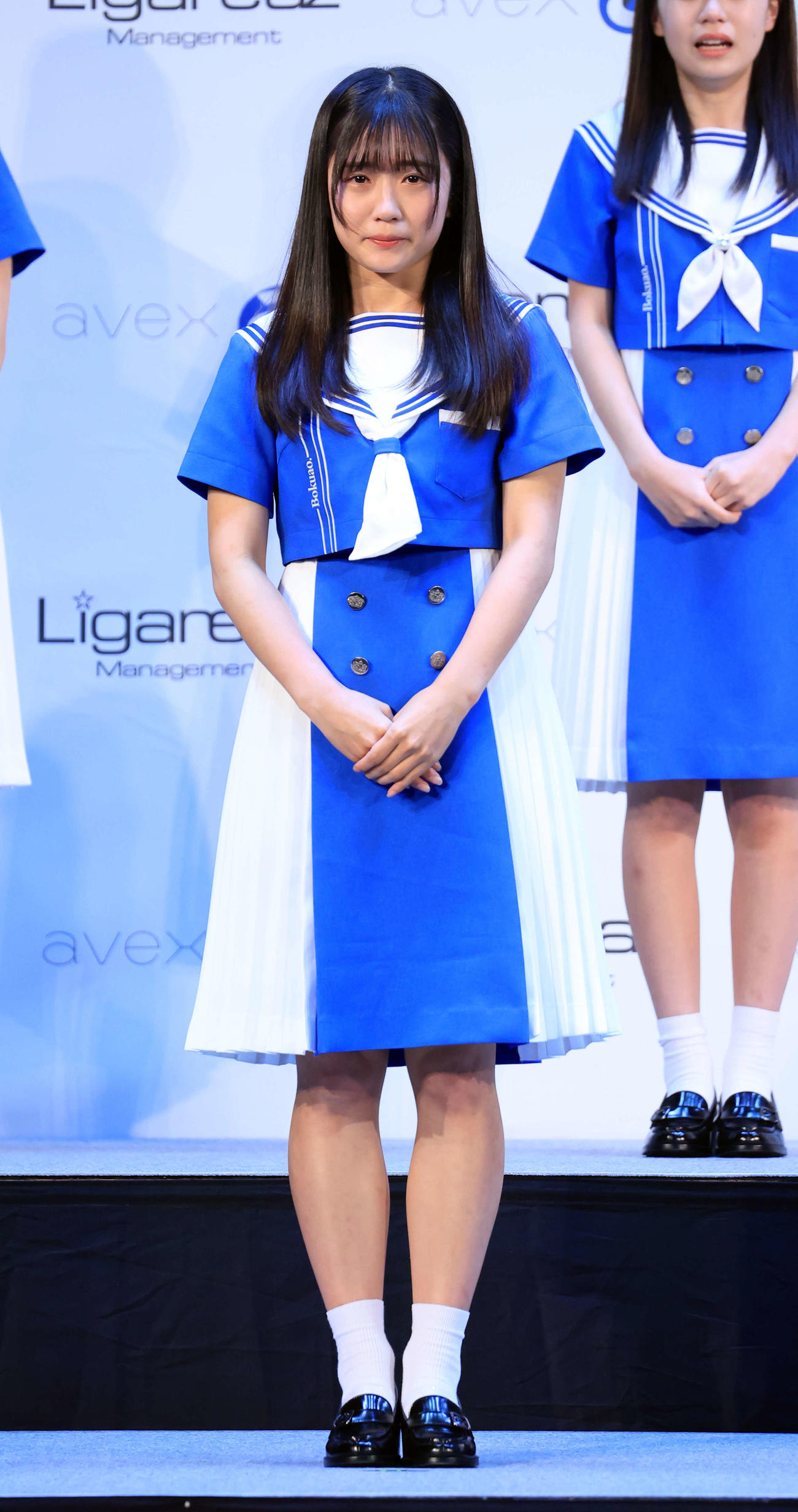 乃木坂46公式ライバル「僕が見たかった青空」誕生であいさつする須永心海（撮影・浅見桂子）