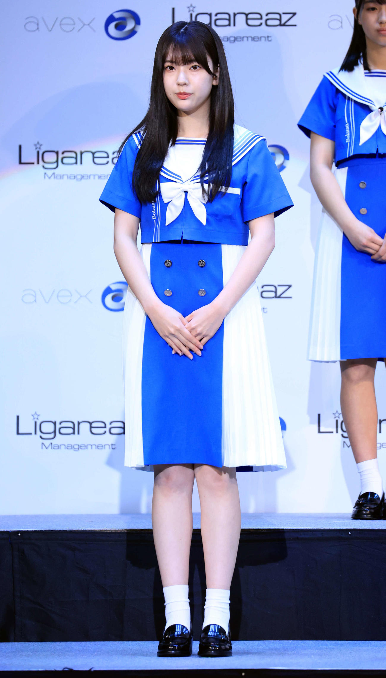 乃木坂46公式ライバル「僕が見たかった青空」誕生であいさつする宮腰友里亜（撮影・浅見桂子）