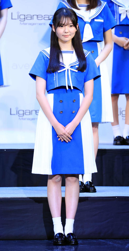 乃木坂46公式ライバル「僕が見たかった青空」誕生であいさつする今井優希(撮影・浅見桂子)