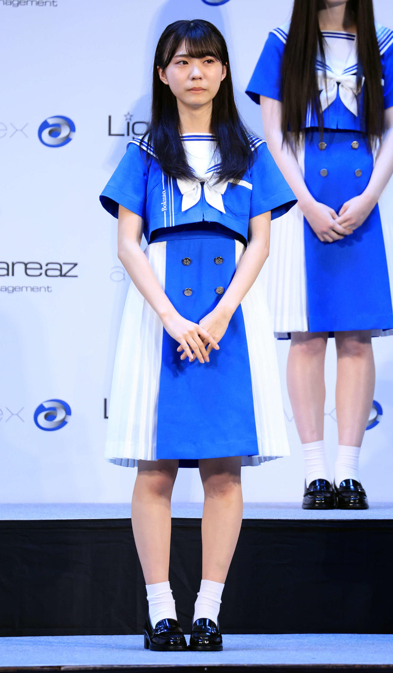 乃木坂46公式ライバル「僕が見たかった青空」誕生であいさつする金澤亜美（撮影・浅見桂子）