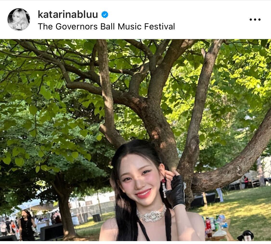 野外音楽フェスのオフショットを投稿したaespaのKARINA（KARINAのインスタグラムから）