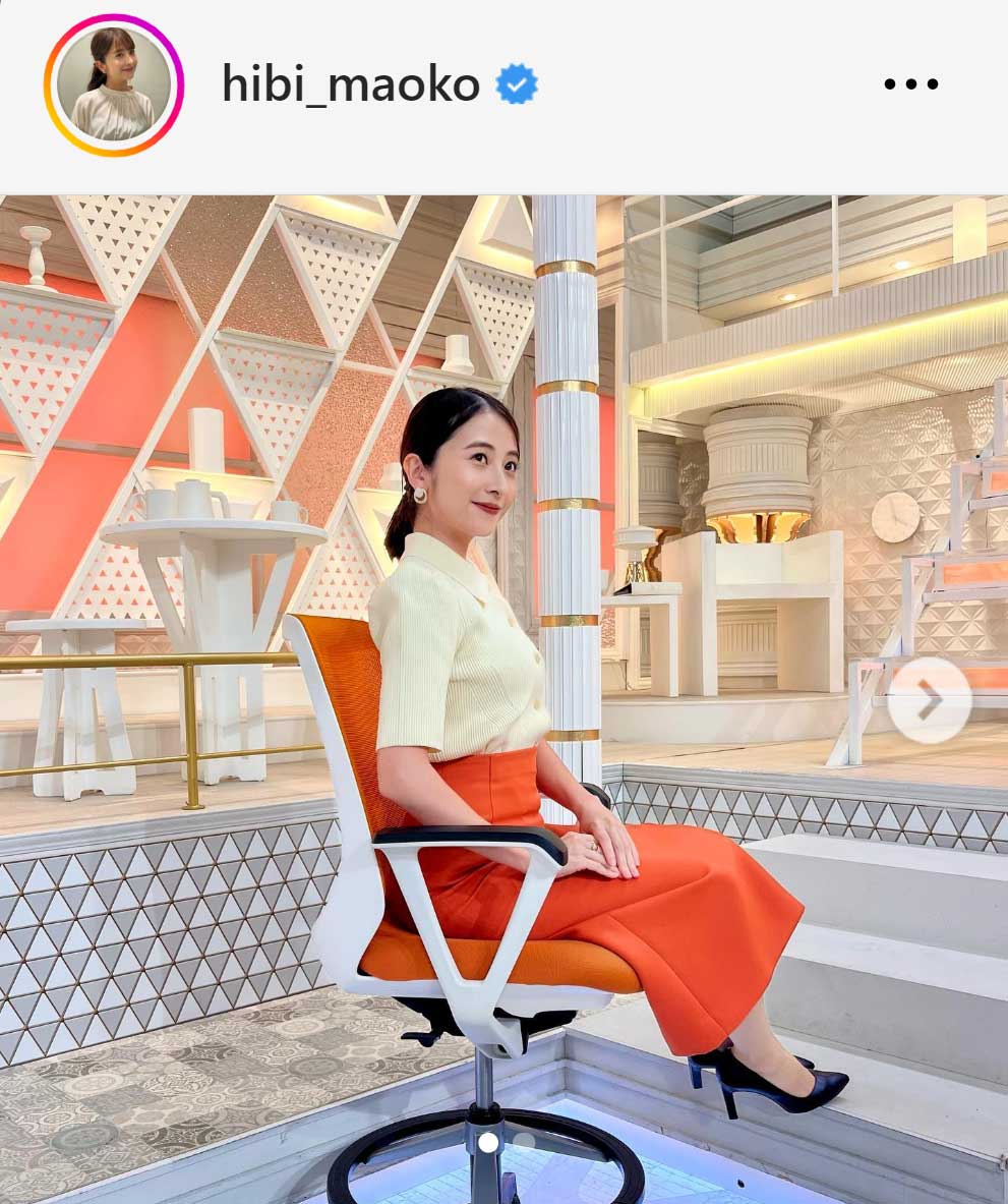 日比麻音子アナのインスタグラムから