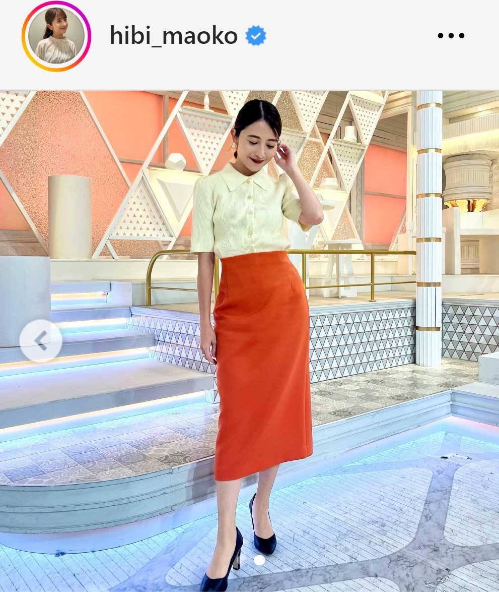 日比麻音子アナのインスタグラムから