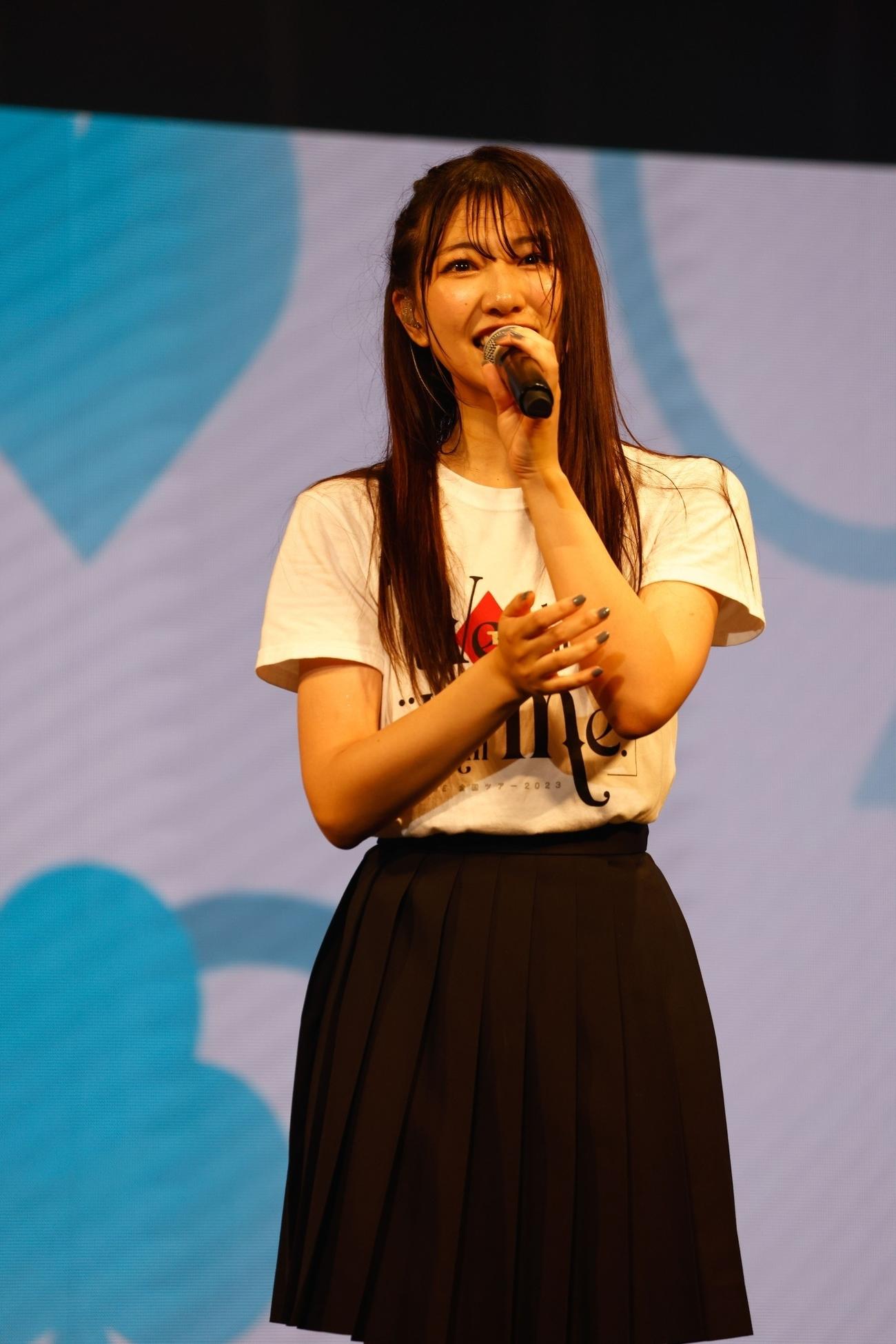 全国ツアー埼玉公演で新シングル発売を発表した≠ME蟹沢萌子（C）YOANI