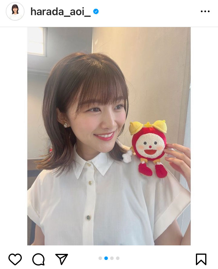 フジテレビ原田葵アナウンサーのインスタグラムから