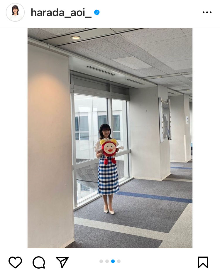 フジテレビ原田葵アナウンサーのインスタグラムから