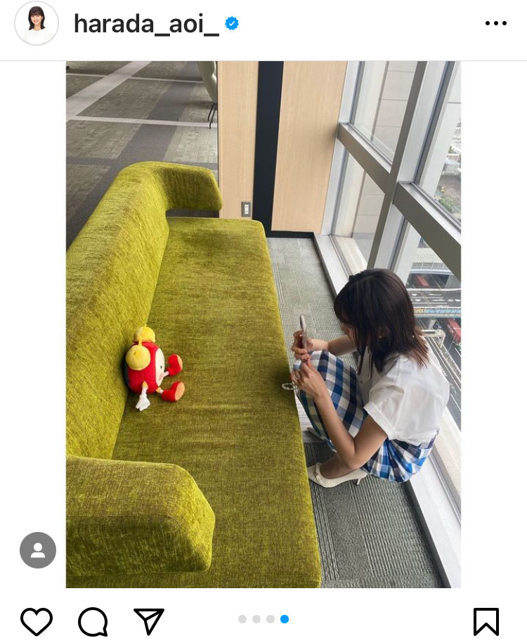フジテレビ原田葵アナウンサーのインスタグラムから