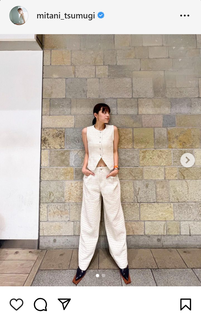 三谷紬アナのインスタグラムから