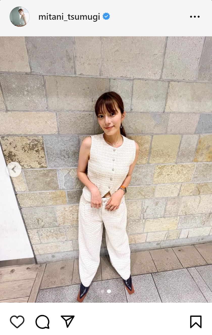三谷紬アナのインスタグラムから