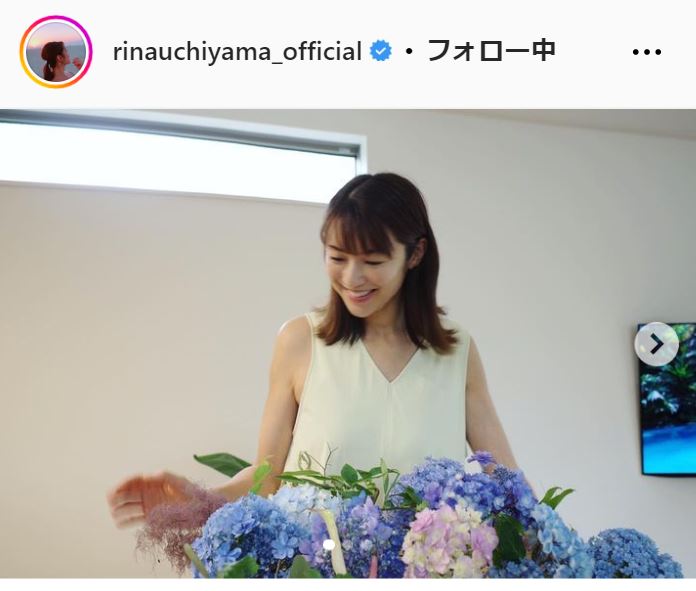内山理名のインスタグラムから