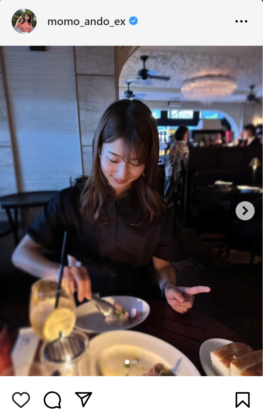 安藤萌々アナのインスタグラムから