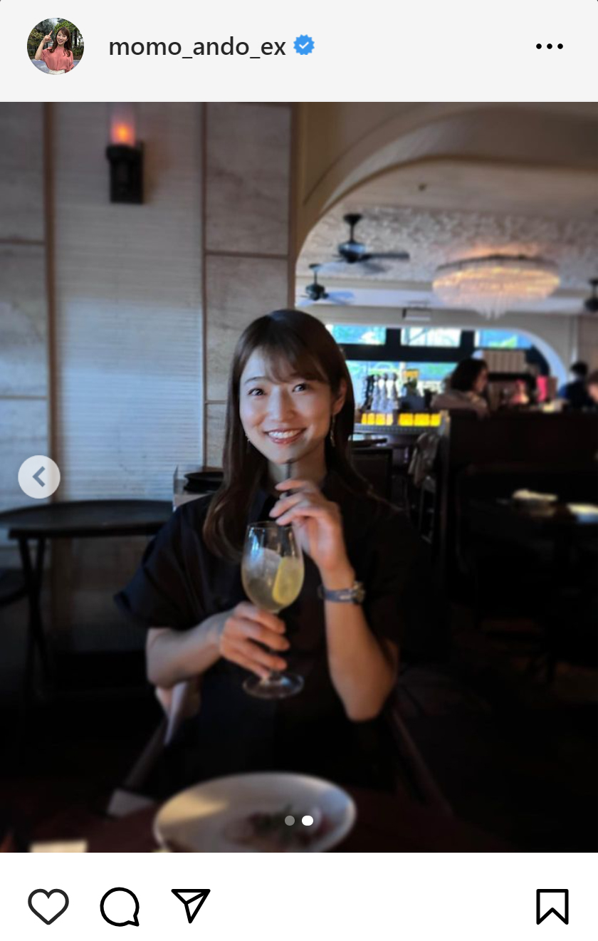 安藤萌々アナのインスタグラムから