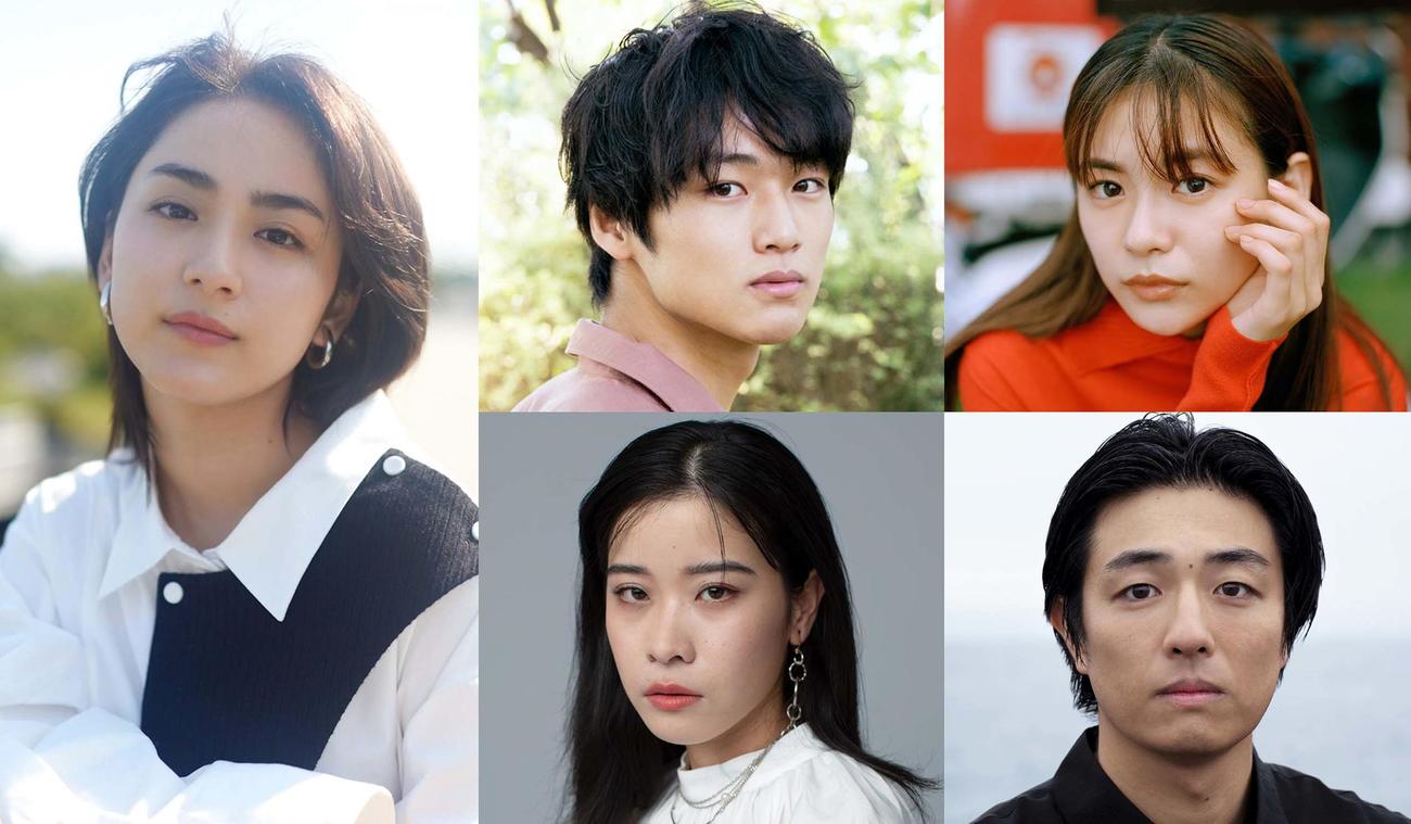 「この素晴らしき世界」に出演する上段左から平祐奈、中川大輔、永瀬莉子、下段左から円井わん、時任勇気（C）フジテレビ