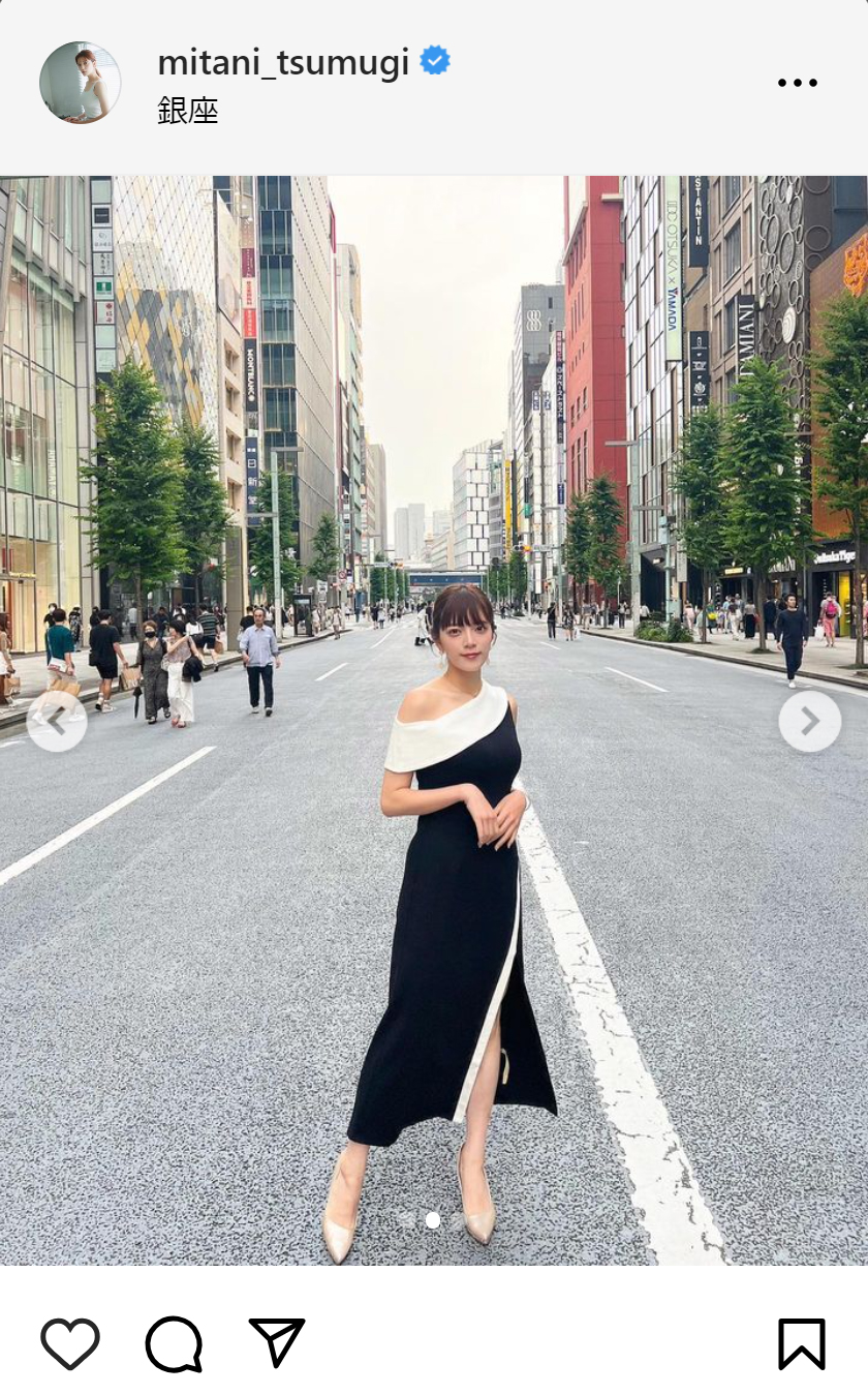 三谷紬アナのインスタグラムから