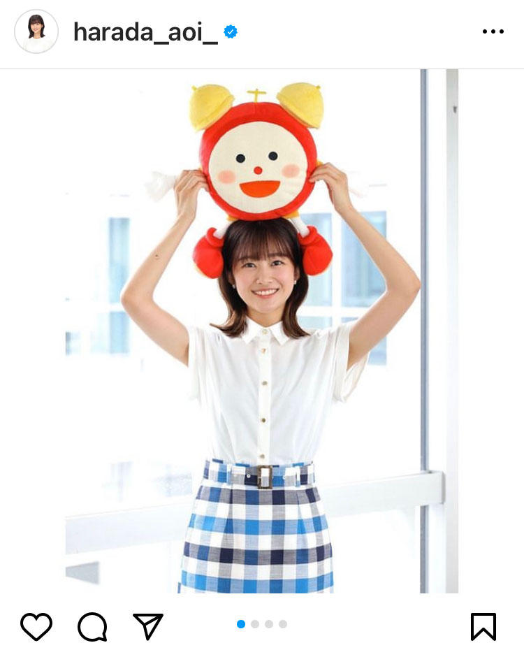 フジテレビ原田葵アナウンサーのインスタグラムから