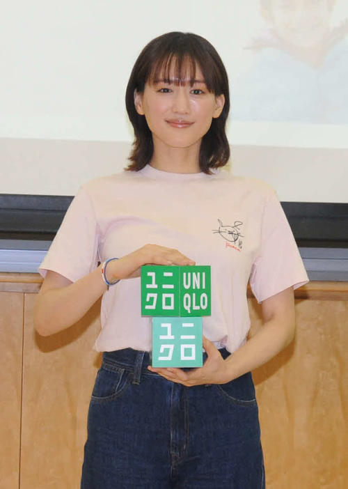 ユニクロの「“届けよう、服のチカラ”プロジェクト　出張授業　in成蹊小学校」に出席した綾瀬はるか（撮影・松尾幸之介）