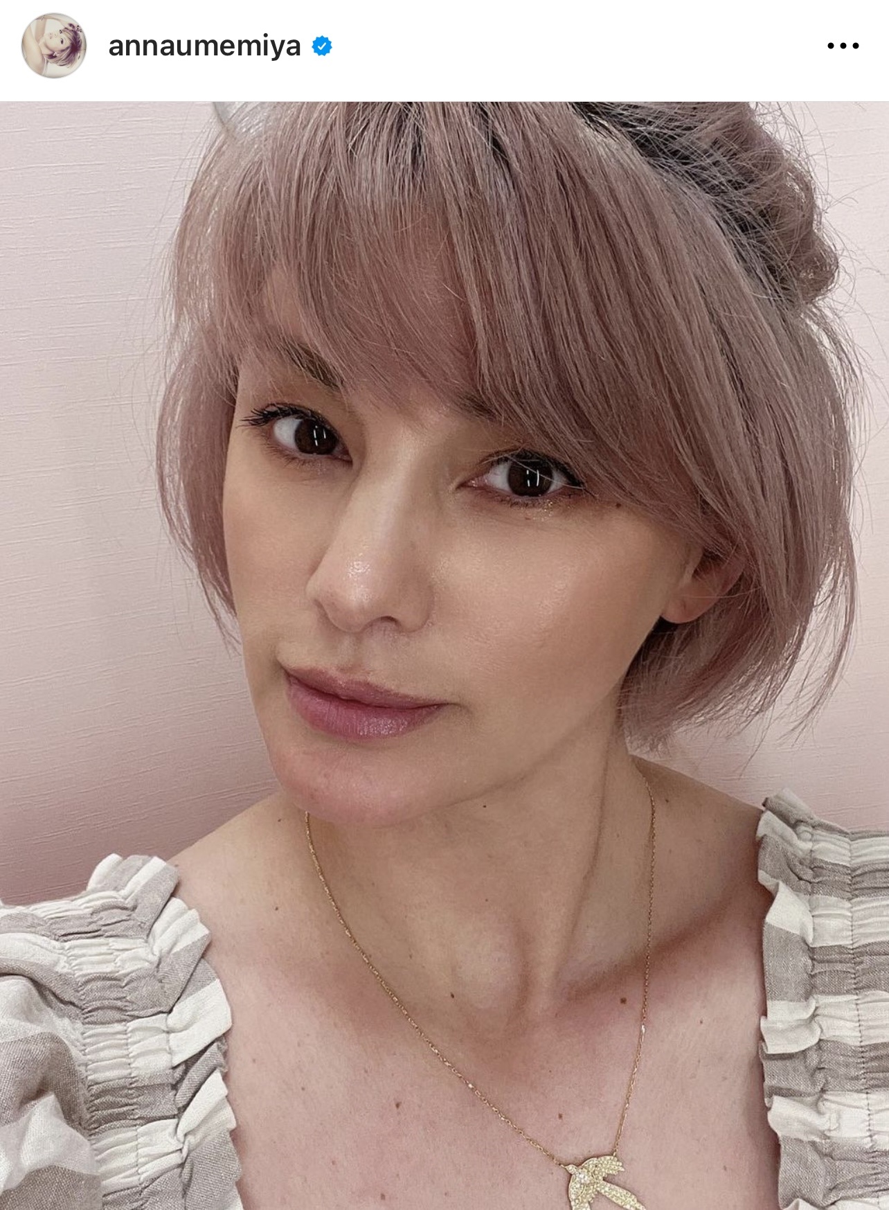 まつ毛エクステンションをめぐるトラブルに見舞われたことを明かした梅宮アンナ（梅宮アンナのインスタグラムから）