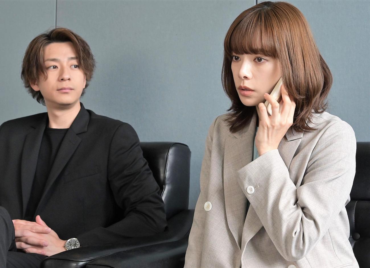 「ホスト相続しちゃいました」に出演する三浦翔平、桜井ユキ（C）カンテレ
