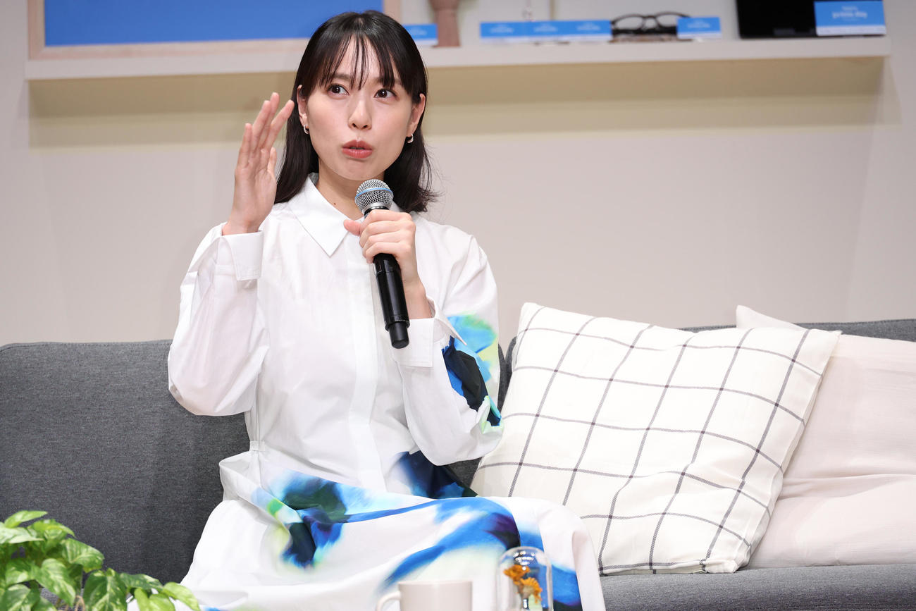 「プライムデー」記者発表を行う戸田恵梨香（撮影・中島郁夫）