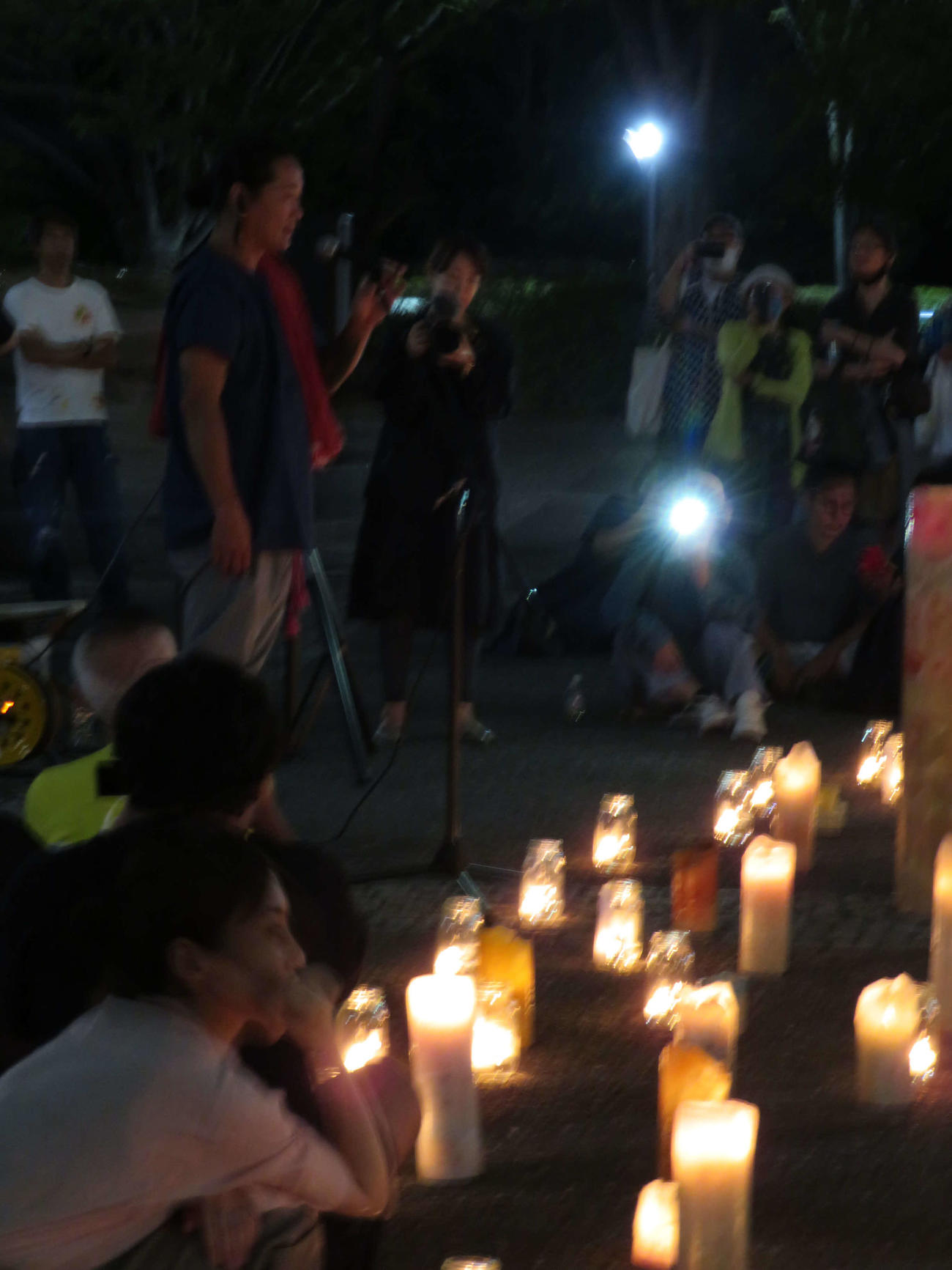 東京・代々木公園でイベント「CANDLE NIGHT TOKYO」を開催したキャンドル・ジュン氏（撮影・村上幸将）
