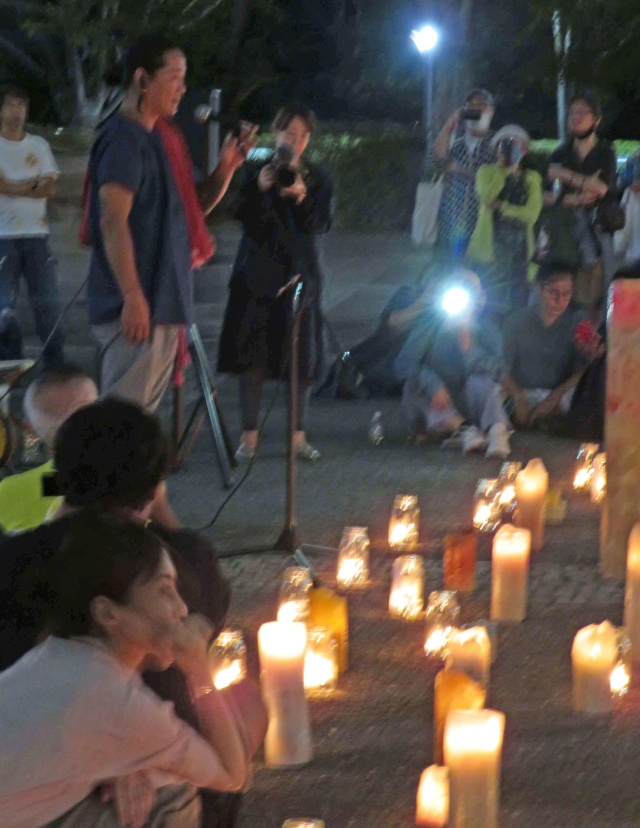 東京・代々木公園でイベント「CANDLE NIGHT TOKYO」を開催したキャンドル・ジュン氏（撮影・村上幸将）
